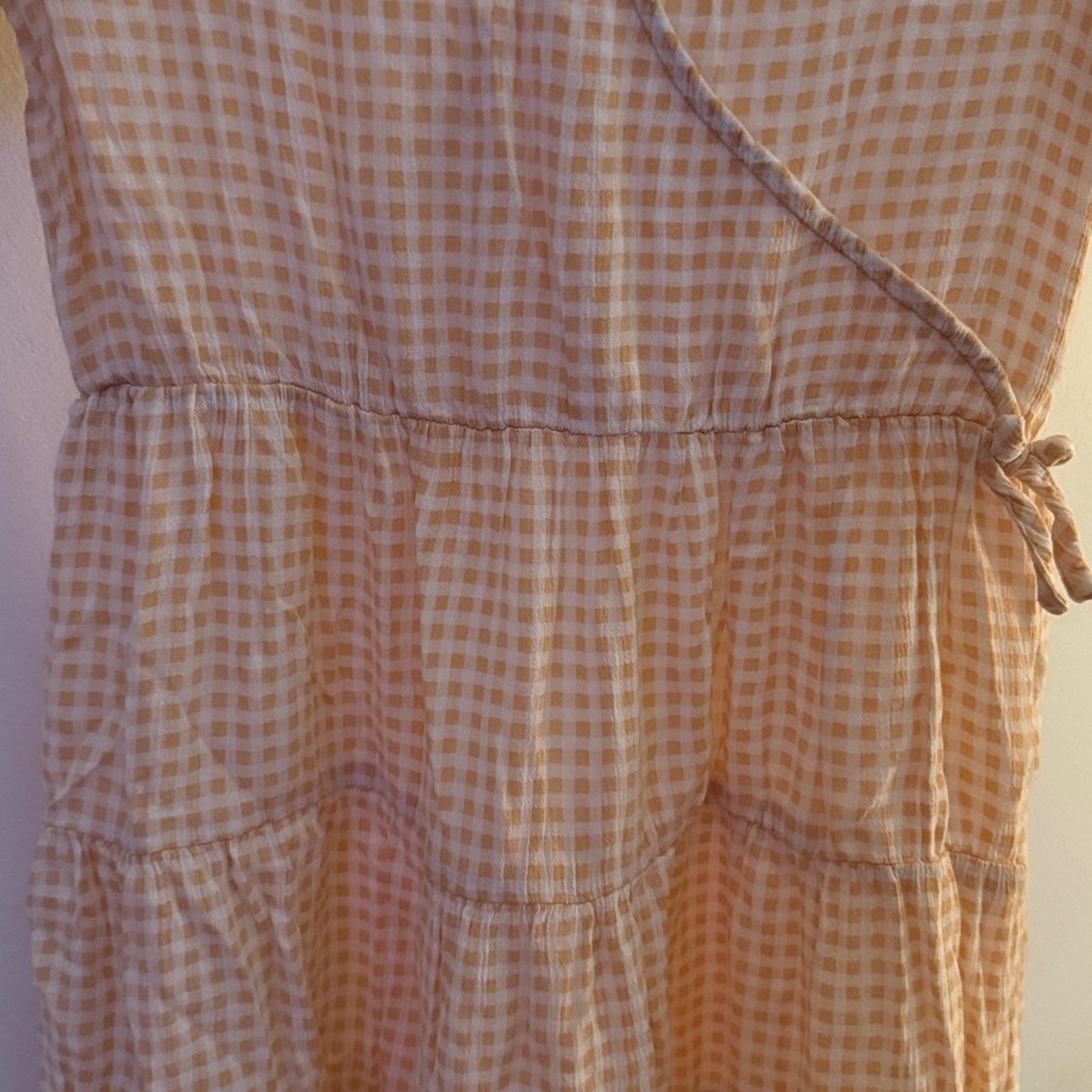 Roxy Orange and Cream Checkered Dress - Picture 2 of 3